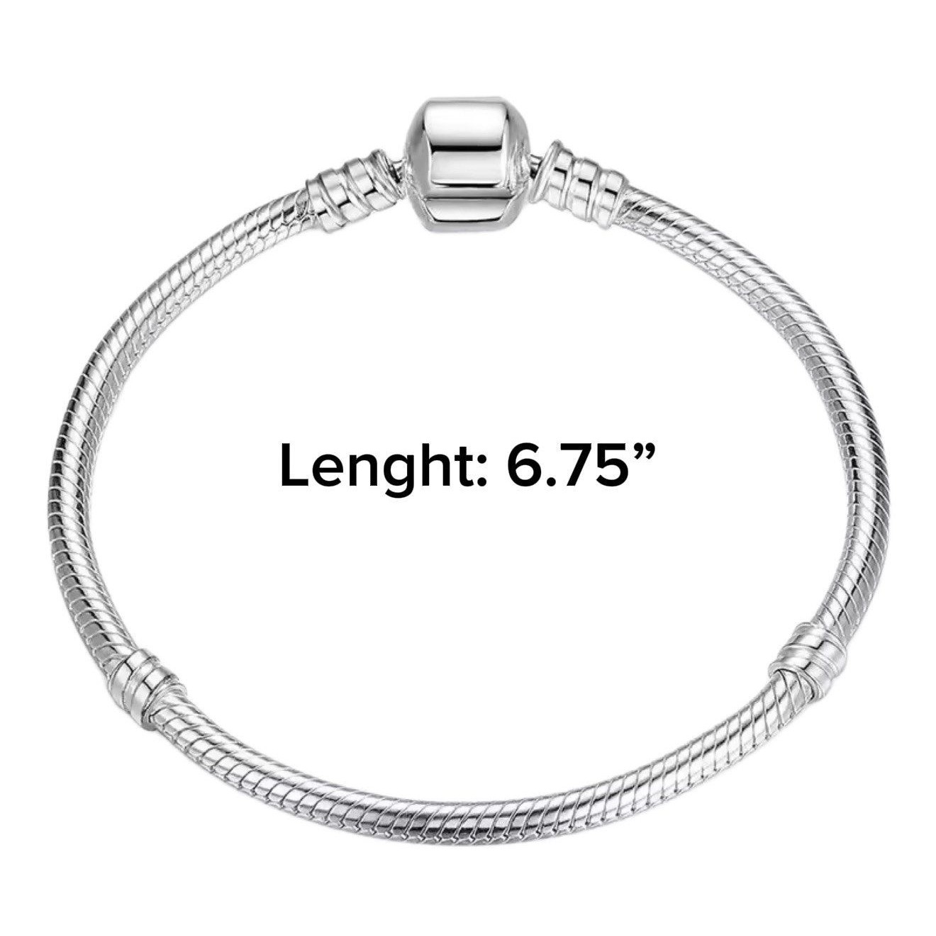 Chain Charm Bracelet 6.75” | 925 Silver | Brand New
